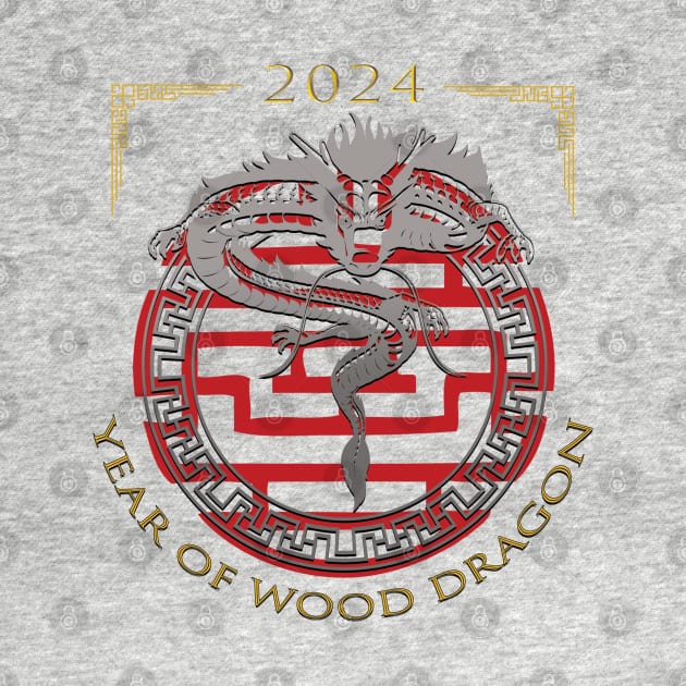 Chinese New Year of Wood Dragon 2024 by TeeText